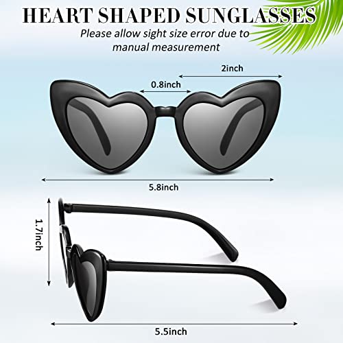 Sieral 50 Pairs Heart Shaped Sunglasses Vintage Heart Sunglass Bride Women's Sunglasses Retro Glasses for Wedding Party2