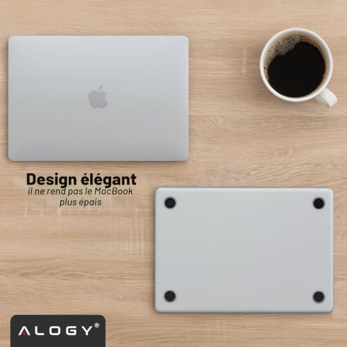 Alogy Coque Compatible avec Macbook Air 13 13.3" - 2018-2021 (M1 A2337/A2179/A1932) Housse de Protection Ultra Mince Flexible Compatible avec MacBook Air 13" Anti-dérapant Blanc Mat – vue 4
