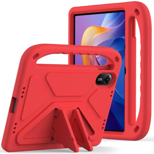 Étui pour enfants Redmi Pad 2 11 pouces antichoc rouge avec poignée