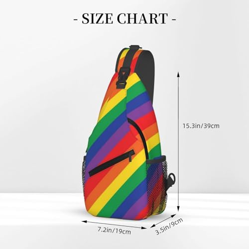 LGBT Gay Pride Rainbow Sling Bag for Women Men, Sling Backpack Chest Daypack Crossbody Backpack for Travel Hiking2