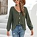 WEYI Women Sleeves Pullover Top, Cuff Tightening Design Comfortable Soft V Neck Women Sleeves Top for Work (S)