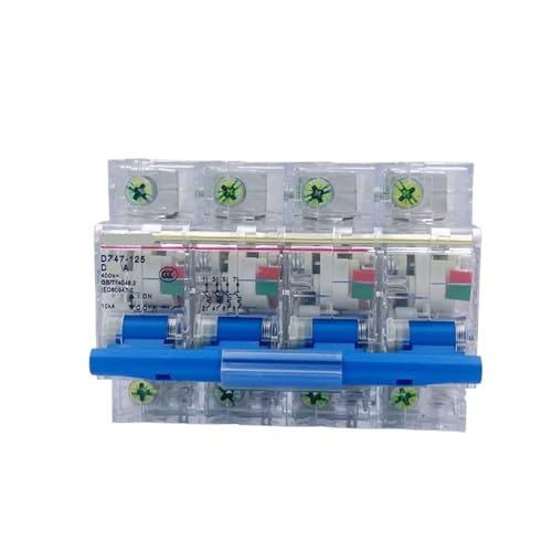 Interruptor de aire DZ47-125 4P 125A de alta corriente con carcasa transparente