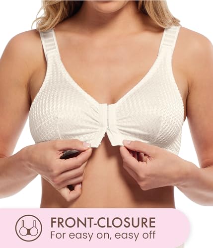 Carole Martin Wirefree Front Closure Bra for Women with Adjustable Straps3