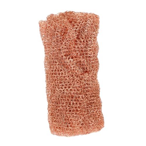 VILLFUL 1 Roll Pure Copper Distillation Mesh Funnel Copper Barrier Copper Mesh for Distilling Screen Material Copper Mesh for Control Distilling Copper Garden Netting Mesh Screen Golden
