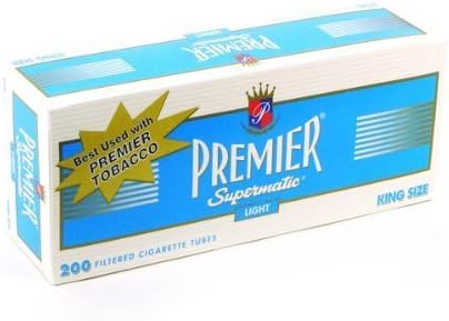 PREMIER CIGARETTE TUBES KING LIGHTS 50ct CASE- NEW