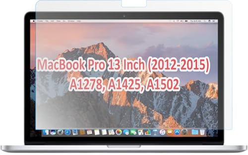 MOBLING Matte Screen Protector Compatible With MacBook Pro 13 Inch (2012-2015) A1278, A1425, A1502 Flexible Screen Guard Not a Tempered Glass Screenguard