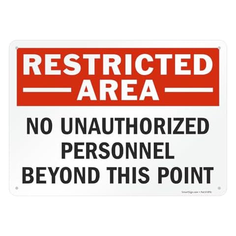 SmartSign Restricted Area Sign Cover