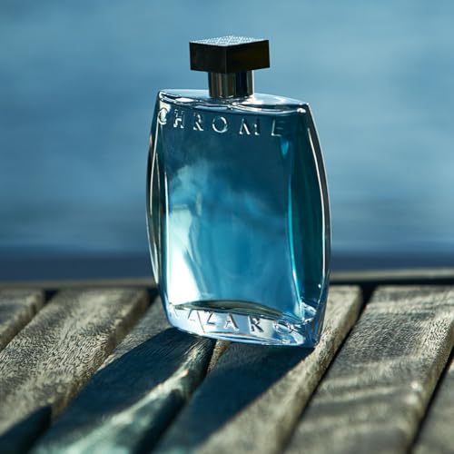 Image of Azzaro Chrome Eau de Toilette 50 ml - Fresh Aquatic Mens Cologne - Citrus, Woody, Musky Fragrance -Fresh Notes of Bergamot - Everyday Wear - Classic Summer Beach Scent - Luxury Perfumes for Men