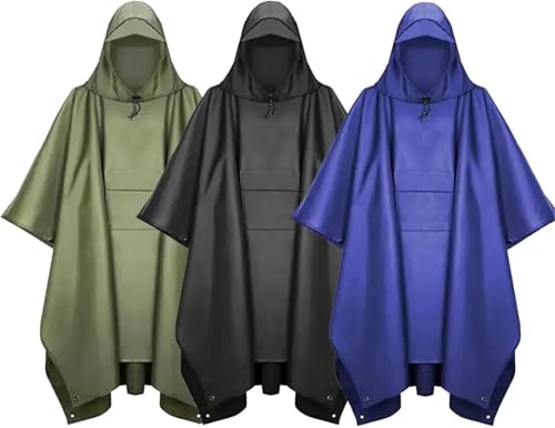 Housse de pluie poncho 3 en 1 imperméable de randonnée - 4