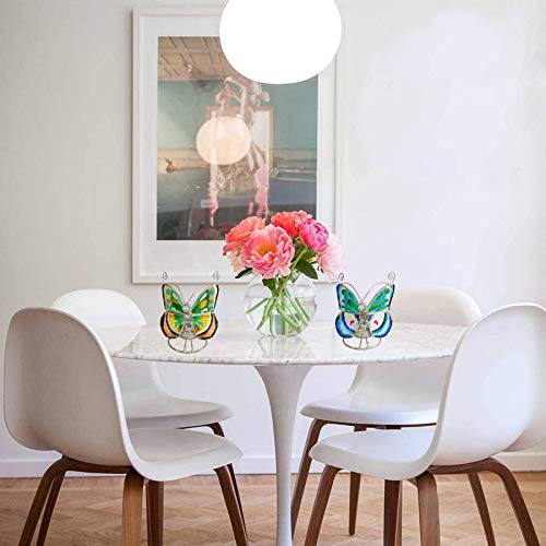 Borboleta decoração de arte para casa, enfeite de borboleta de vidro de metal, decoração de borbolet