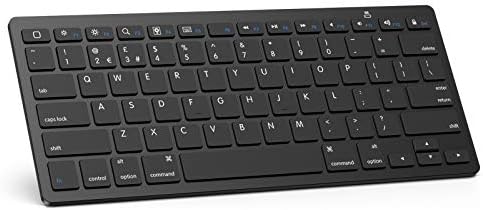 OMOTON Wireless Bluetooth Keyboard Compatible with iPad 9th 2021/ 8th 2020 /7th Generation 10.2 inch, iPad Pro, iPad Air, iPad Mini, All iPhones and Other Bluetooth Enabled Devices, Black
