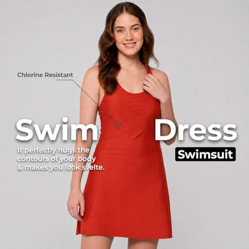 Image of BOSKY Women's Padded One Piece Swimsuit, Criss Cross Back, UPF 50+
