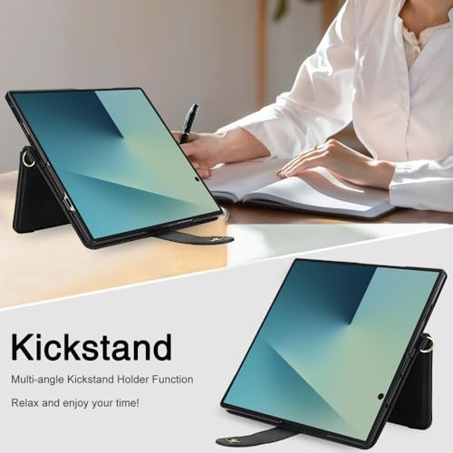 Étui portefeuille Samsung Galaxy Z Fold 3 rouge à fermeture éclair pour tout ranger
