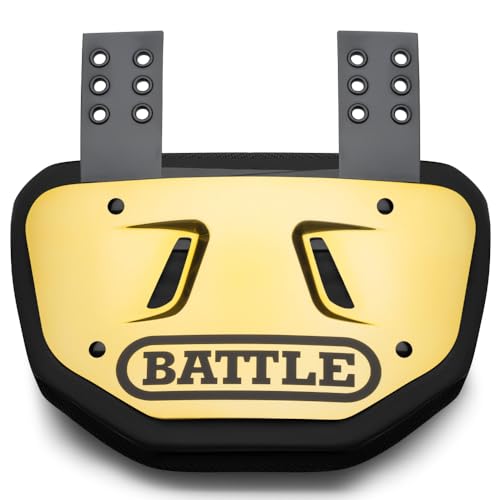 Battle Sports Chrome Football Back Plate, Gold/Black Chrome, Youth by Battle - Used condition - US$24.01