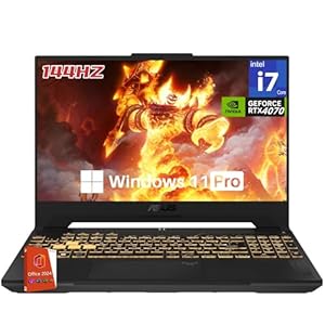 ASUS TUF F15 Gaming Laptop, Office 2024 Lifetime, NVIDIA RTX 4070, Intel 13th Core i7-13620H(Beat i9-12900), 15.6″ 144Hz FHD IPS, 32 GB DDR5, 1 TB SSD, Wi-Fi 6, Win 11 Pro, Gaming Mouse & 32GB UFD