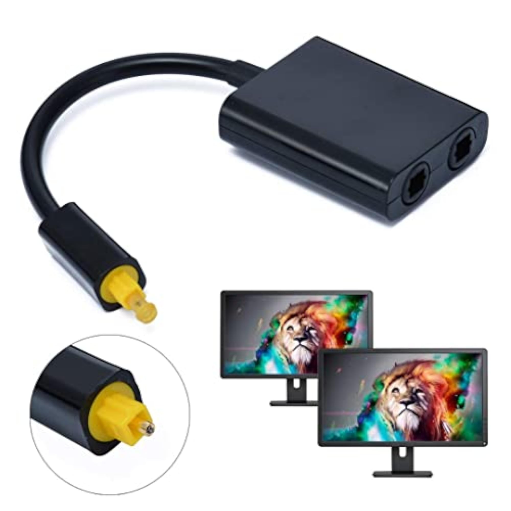 Toslink Digital Optical Audio Splitter Adapter