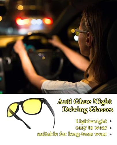 DAJOOEE Anti Glare Night Vision Driving Glasses for Men Women Anti Glare，with Car Glasses Holder3
