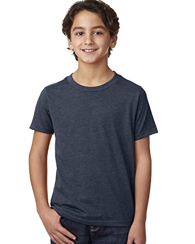 Next Level Apparel Boy's Cotton/Poly CVC Crew - 3312, Midnight Navy, X-Large