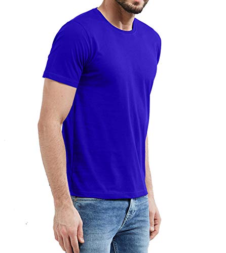 Miracle TM Neon Color High Visibility Athletic Sport Shirt - Mens Adult Blue Wicking Running T Shirt (XL) - Thumbnail 6