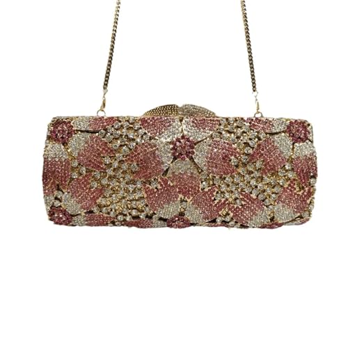 Sac de soirée rose à fleurs pour femme : pochette chic de mariage - 6
