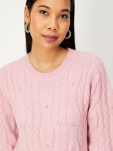 Image of Max Polyester Blend Women Round Neck Sweater