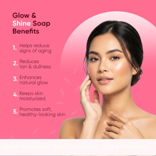 Image of VCare Glow & Shine Soap, 100g | 12 Herbal Active Ingredients, Helps Remove Impurities, Improve Skin Tone, For Men & Women Pack of 3