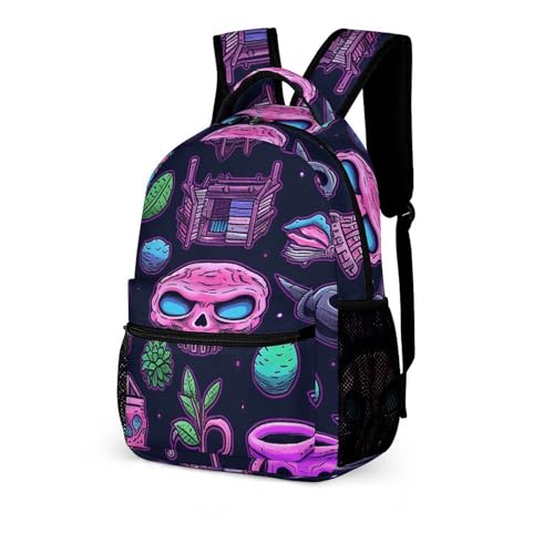 A Set of Object Doodles Backpack for Travel, Ultra Durable Small Bookbag Lightweight Daypack for Women Men4