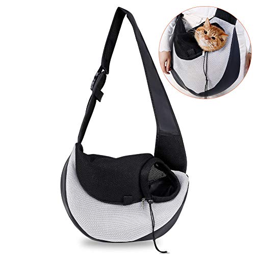 Achort Pet Dog Sling Carrier  malla transpirable para viaje  bolsa de hombro ajustable