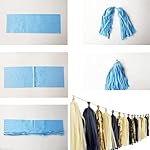 15 PCS Navy Blue Gold Mylar Tassels Garland Tissue Paper Tassels Banner DIY Kit Navy Tassel Garland Navy Gold Birthday Party Decorations for Women Men Boys Girls, Party Supplies - Image 4