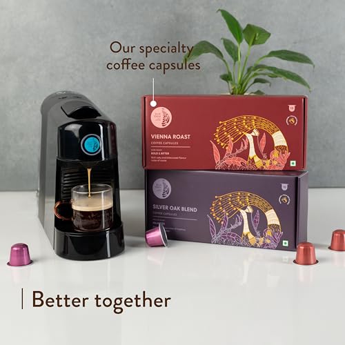 Image of Blue Tokai Coffee Roasters Maven - Espresso Coffee Pod Machine - Black | 20 Bar Pressure | Portable & Features Sleek Design | Compatible with Nespresso Pods | Perfect for Espresso & Creamy Cappuccino