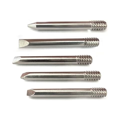 ShineNow MT Soldering Tips for WELLER SP23 SP25, 5pcs Pack, Conical and Chisel Cover