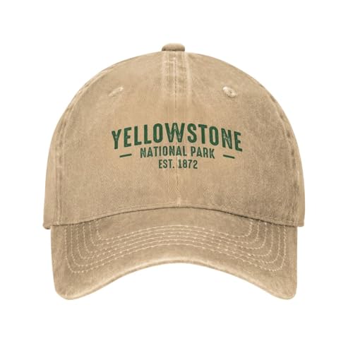 EAEQKOUC Cappellini da Baseball Trucker per Le Donne Sport da Escursionismo per Gli Uomini Montato Golf Peso Leggero Yellowstone National Park Baseball