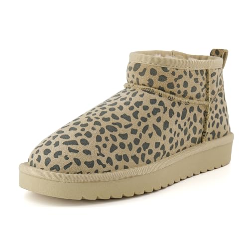 Image of CUSHIONAIRE Hip-3 Genuine Suede Leather Ankle Boots for Women - Pull On Cozy Faux Fur Boots Womens Shoes with Comfortable Memory Foam