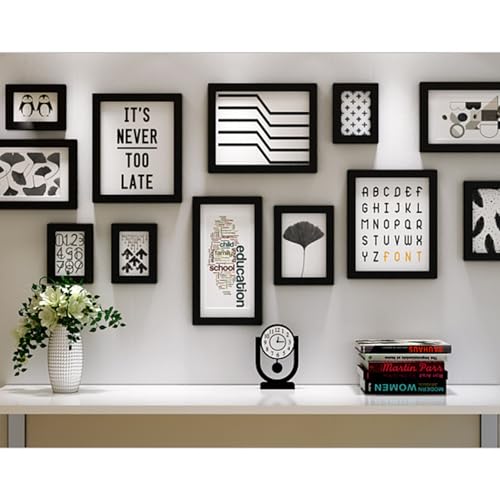 Cadres photo multiples pour mur salon et escalier vertical horizontal