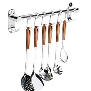 WIMAHA SUS304 roestvrij stalen keukenhangrail badkamer haaklijst met 6 beweegbare haken