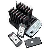 SavvyMate Restaurant Pager System, Pagers for Restaurant, 1640ft Long Range, Pager System for Business with Vibration Flash Buzzer Alert, 16 Pagers and Beepers for Restaurants, Food Truck, Bars