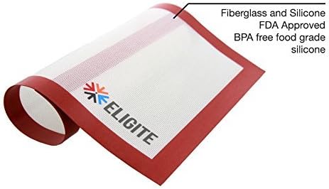 Silicone Baking Mat Sheet Non-Stick, Heat-Resistant Oven Mat - Mess-Free Food Prep - Perfect Results & Reduce Cleanup Baking Sheet, Comes with a Free ebook!