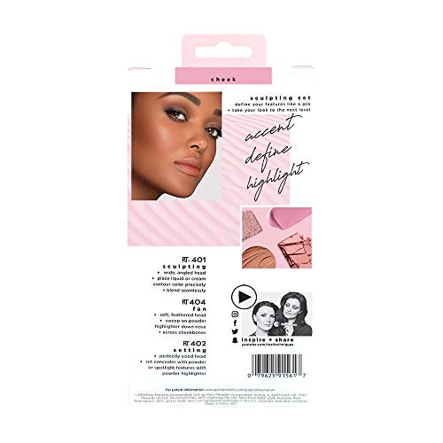 Real Techniques Cruelty Free Sculpting Set, Includes: Sculpting Brush, Fan Brush, Setting Brush 