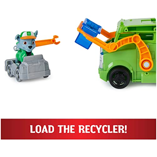Image of Paw Patrol Big Truck Pup's Rocky Transforming Toy Truck with Collectable Action Figure|Vehicle Set with Launch Mini Rescue Vehicle|Learning ActivitySet|Roleplay ToyFor Kids3+|BirthdayGift|MadeInIndia