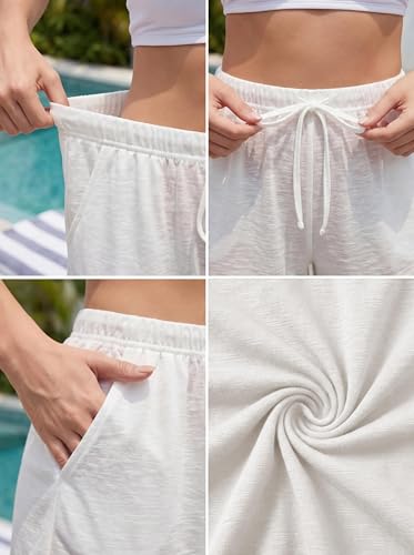 Image of Sexy Basics Women's Drawstring Shorts | Semi-Sheer Casual Lounge - Sleep - Spa Cover Up |Multipacks