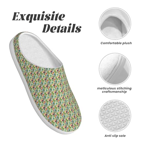 Pantoufles lavables Toucans motif palmier cadeau confort intérieur extérieur - 5