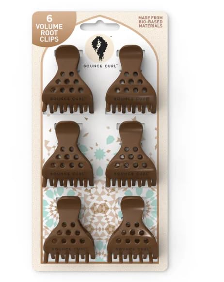 Bounce Curl Volume Root Clips - Hair Clips for Curly Hair Root Lift Volume and Diffusing - Brown
