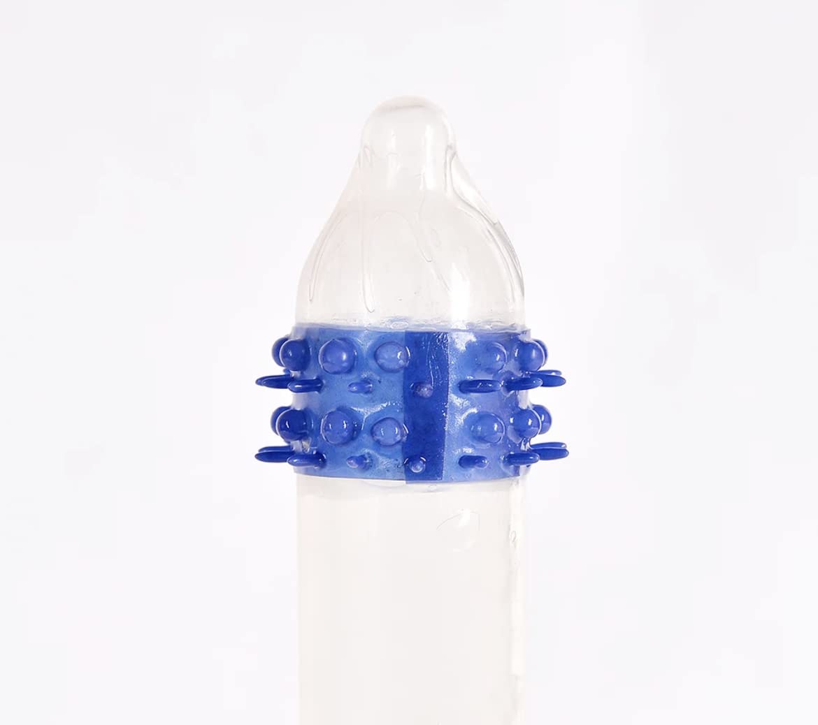 OSQUI Long dotted extra long time Climex Control Extra Time condoms for men (Combo PACK OF 4, 2 ringg+2 long extra Dotted)