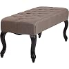 CLP Brest Bank – Stof – Antiek donker, Kleur:taupe, Maat:100 cm