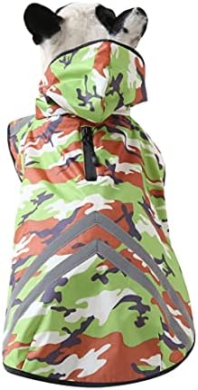 Hooded Dog Raincoat Dog Poncho Rain Cape Sun-Proof Waterproof Raincoat Dog Jacket Dog Cloak for Small & Medium Dogs Spring Summer Pet Costume