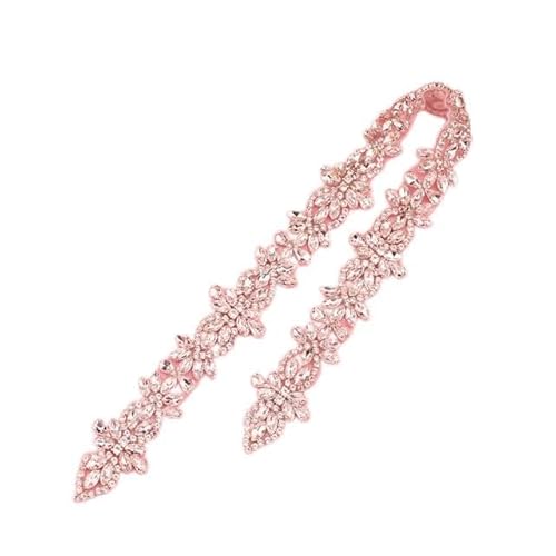 KEOJI Cinturones de boda para mujer Cinturones de diamantes de imitación hechos a mano Cinturones de vestido de noche de boda Cinturones de novia Accesorios de boda-plata