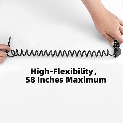 Rockbros Motorcycle Helmet Lock Bike Cable Lock Lightweight Bike Lock Combination Small Bicycle Lock Resettable Bike Wheel Lock For Strollers thumb #2