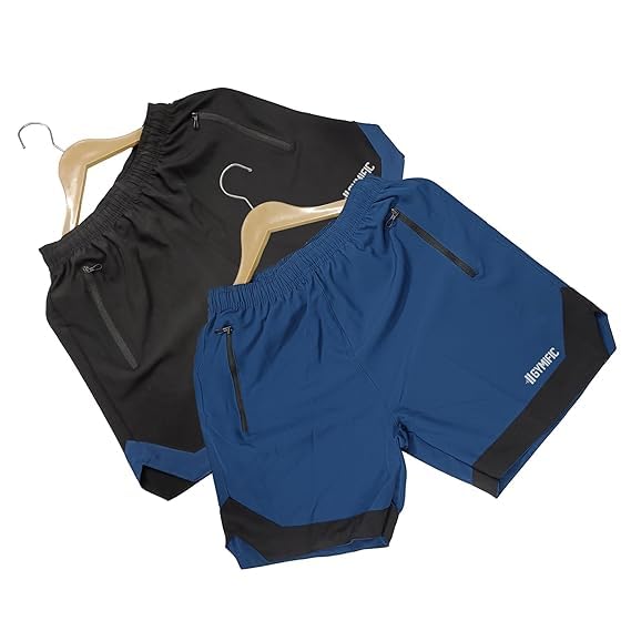Image of GYMIFIC Mens Sports Shorts | Quick Dry Gym Running Shorts with Zipper Pockets | Lightweight Stretch Workout Athletic Shorts Pant for Men