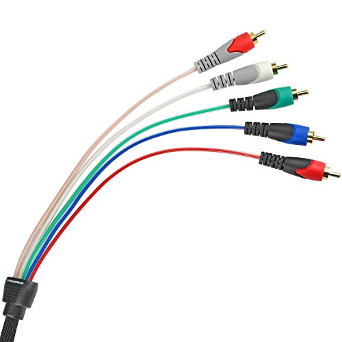 Mediabridge Component Video Cables With Audio (6 Feet) - Gold Plated Rca To Rca - Supports 1080I #TOP1