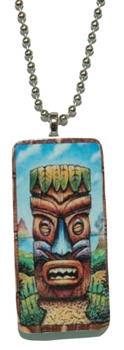 Cute Tropical Tiki Domino Necklace miniatura 1